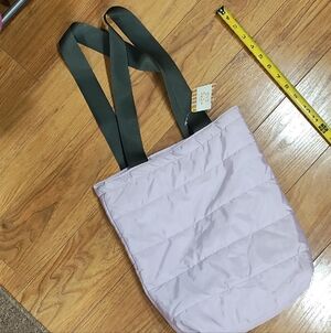 Chic Lavender Tote Bag with Dark Straps